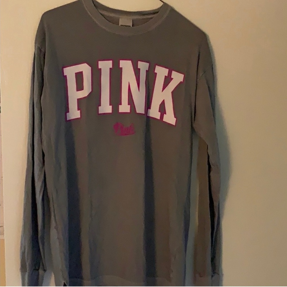 Gray VS pink long sleeve